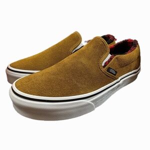 Vans Men's Tan Suede Slip-On Shoes